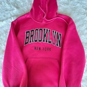 SHEIN Vibrant Pink Fleece Hoodie excellent condition